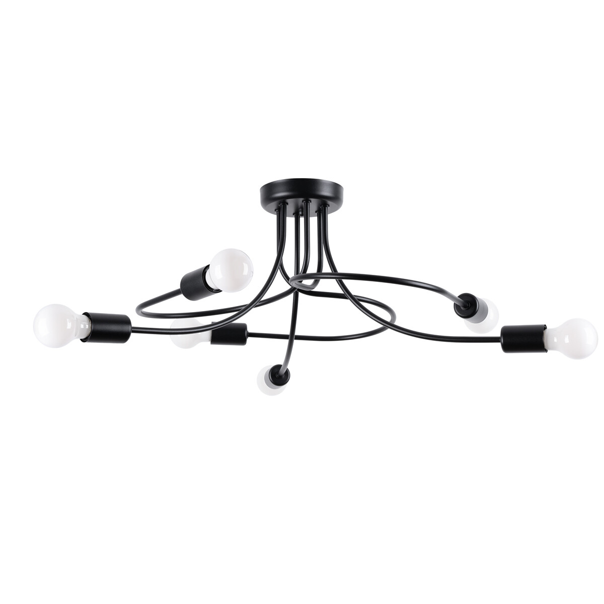 Sollux SL.1456 Kronleuchter LEVAR 6 schwarz
