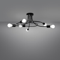 Sollux SL.1456 Kronleuchter LEVAR 6 schwarz 3