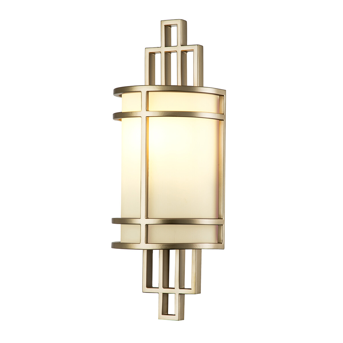 Feiss Fusion Wandlampe E27 Lackiertes Naturmessing