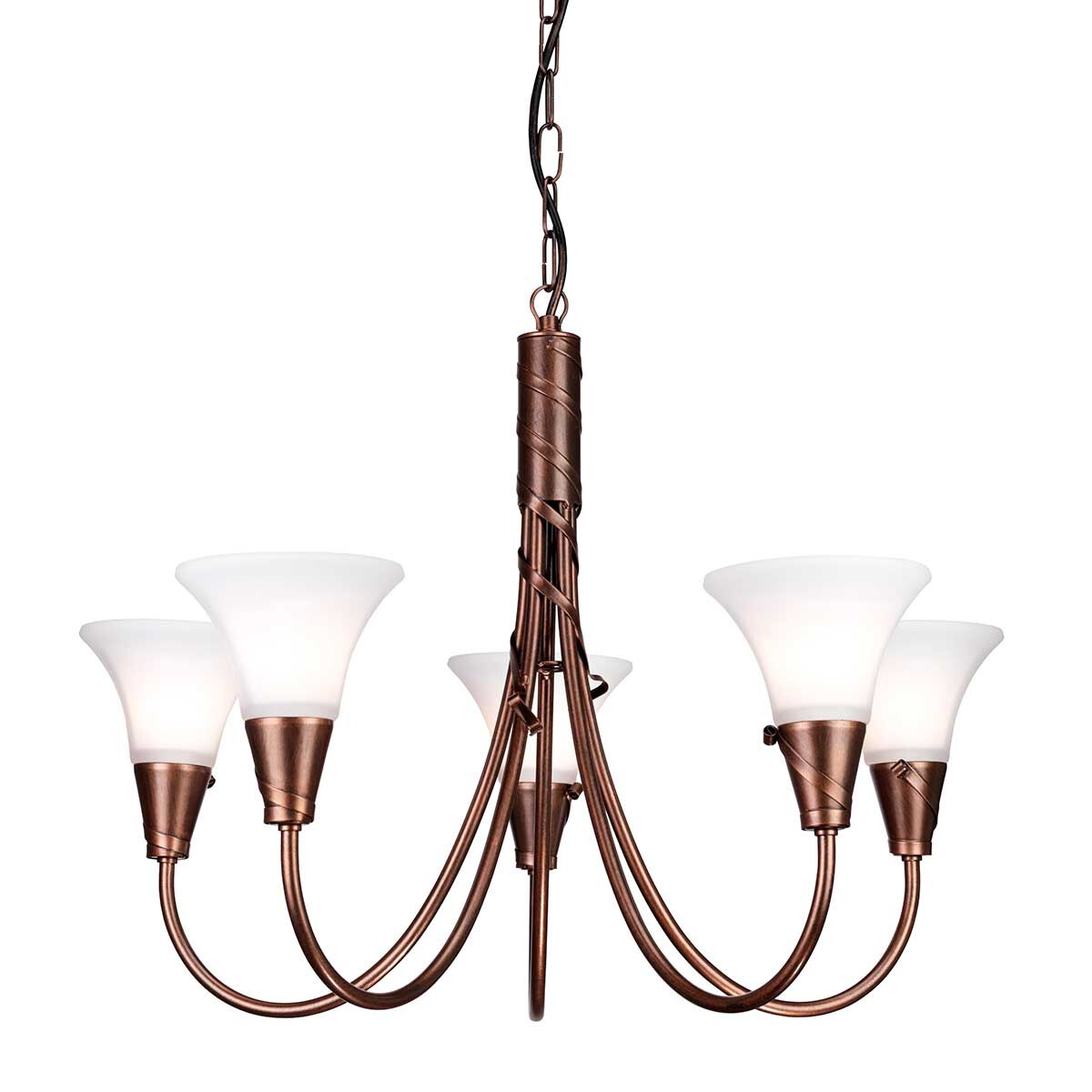 Elstead Lighting Emily Kronleuchter E14 Kupfer Patina