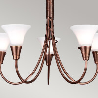 Elstead Elstead Lighting Emily Kronleuchter E14 Kupfer Patin