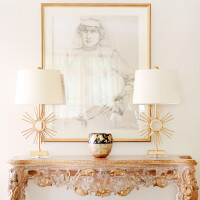 Gilded Nola Tischleuchte Sun King 1xE27  H:77,1 2