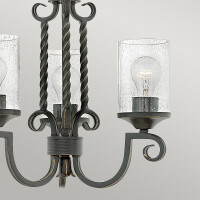 Hinkley Kronleuchter Casa E27 60W Aluminium, Glas klar; alts