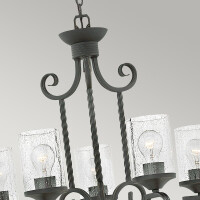 Hinkley Kronleuchter Casa E27 60W Aluminium, Glas klar; alts