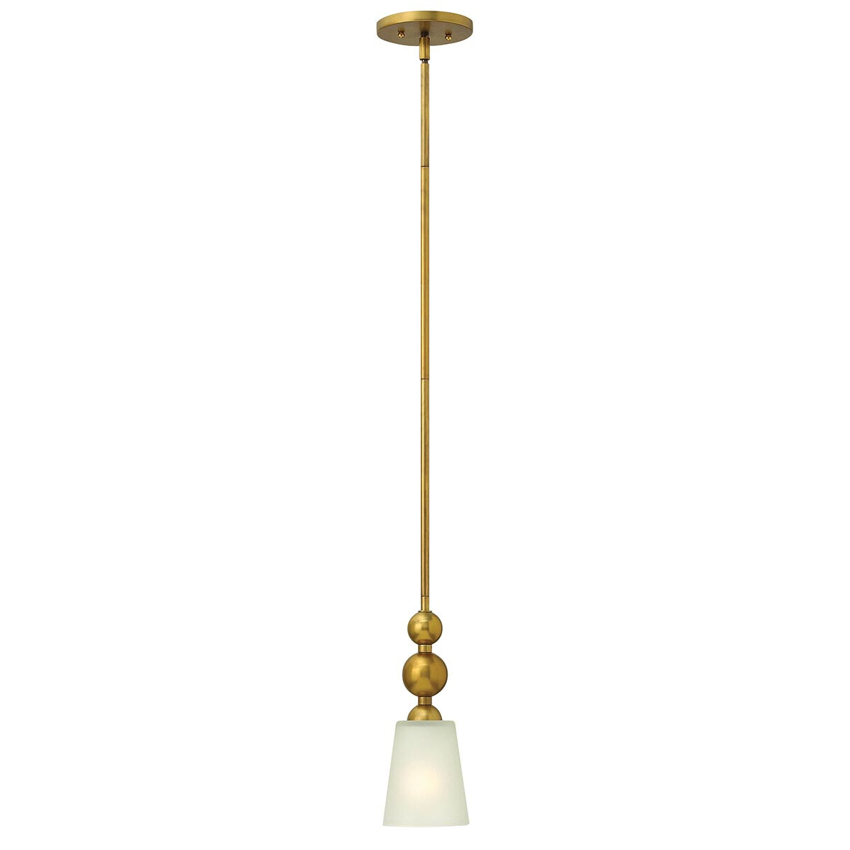 Elstead - Hinkley hk-zelda-p-a-vs Hängeleuchte Zelda 1xE27 Vintage Messing Glas weiss H388-1288cm Ø121cm dimmbar höhenverstellbar