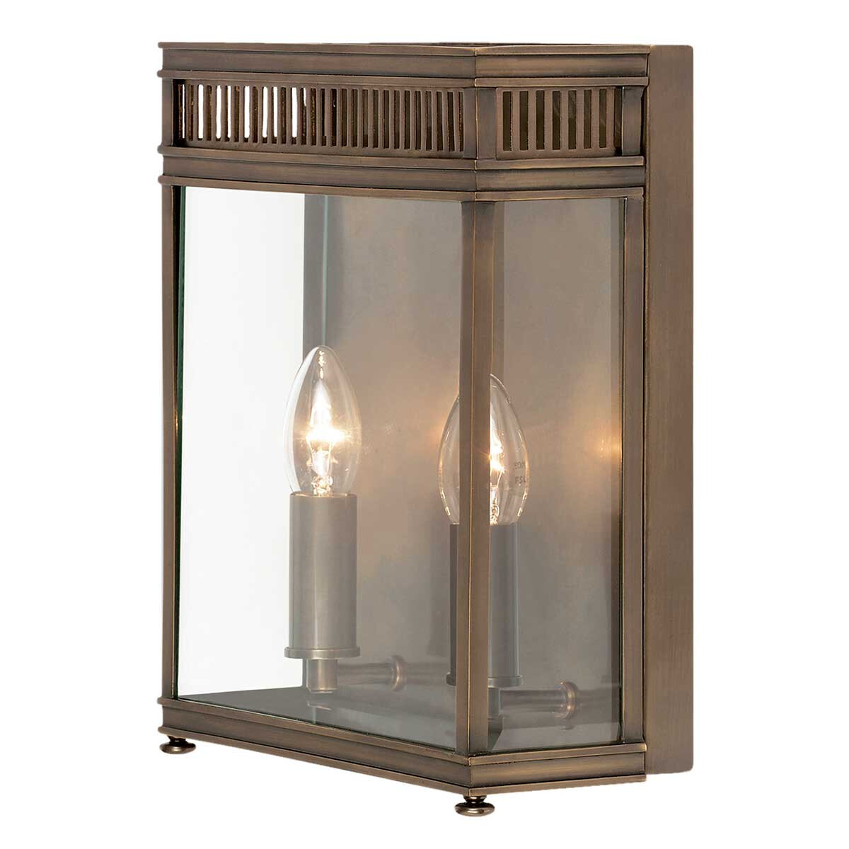Lighting HL7-M-DB Deckenleuchte Holborn 2xE14 60W Messing Bronze dunkel Glas H31cm L11cm B255cm IP44 dimmbar - Elstead