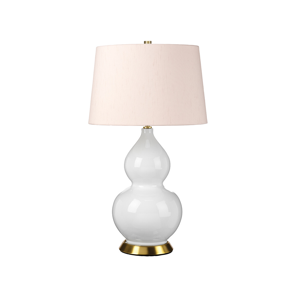 Elstead Lighting ISLA Tischlampe E27 Gealtertes Messing, Weiß, Rosa