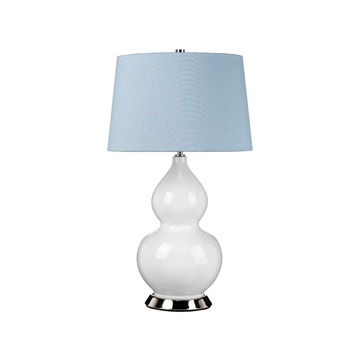 Elstead Lighting ISLA Tischlampe E27 Poliertes Nickel, Weiß, Blau