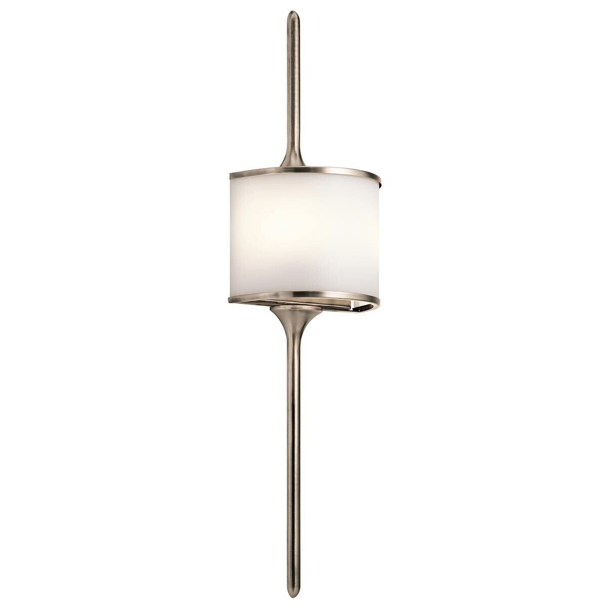 Kichler Wandleuchte/Badezimmerleuchte Mona 2xG9 Klassisches Zinn, Glas weiss H:76,2 L:11,7 B:20,4 IP44 3000K IP44