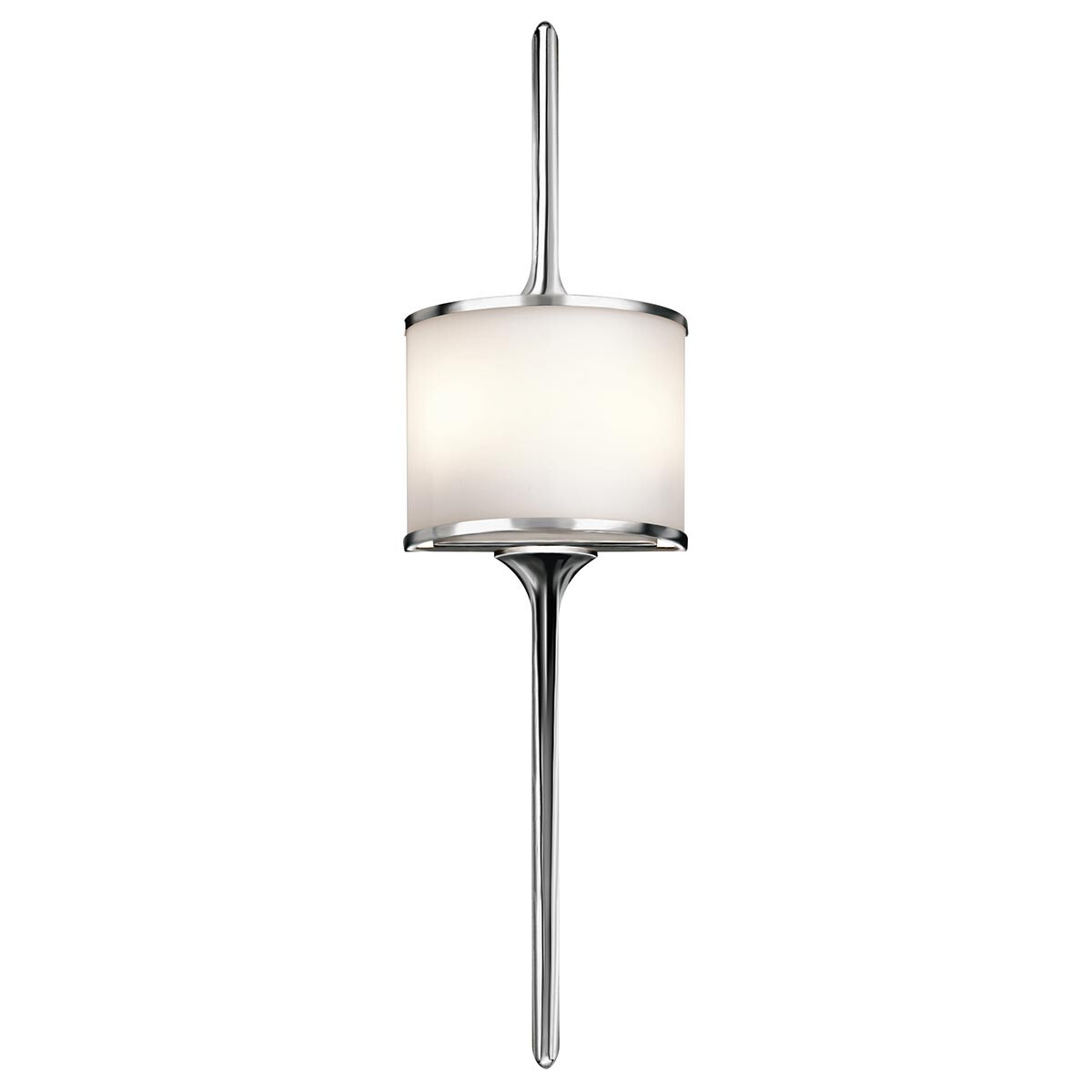 Kichler Wandleuchte/Badezimmerleuchte Mona 2xG9 Chrom poliert, Glas weiss H:76,2 L:11,7 B:20,4 3000K IP44