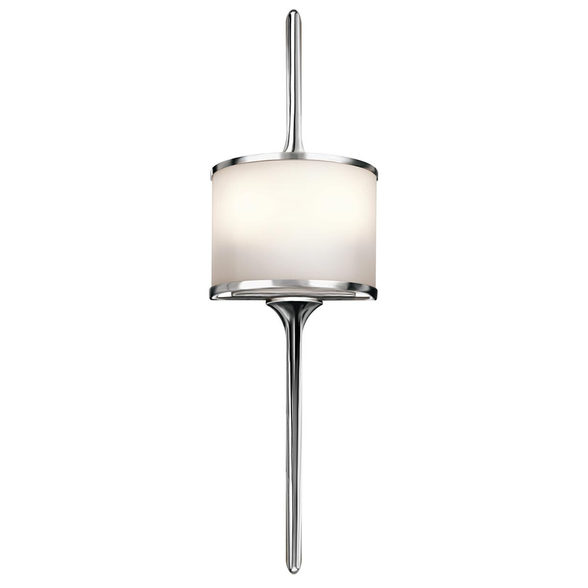 Kichler Wandleuchte/Badezimmerleuchte Mona 2xG9 Chrom poliert, Glas weiss H:55,9 L:9,8 B:16,5 IP44 3000K IP44