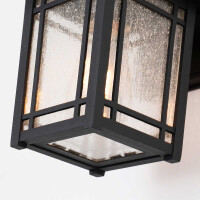 Quoizel Wandleuchte Cedar Point E27 60W IP44 Aluminium, Glas