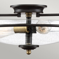 Quoizel Deckenleuchte Griffin E27 60W Stahl, klares Glas; pa