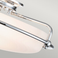 Quoizel Deckenleuchte Griffin E27 60W Stahl, Opalglas; Chrom