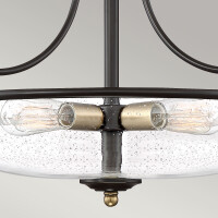 Quoizel Deckenleuchte Griffin E27 60W Stahl, klares Glas; pa