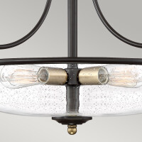 Quoizel Deckenleuchte Griffin E27 60W Stahl, klares Glas; pa