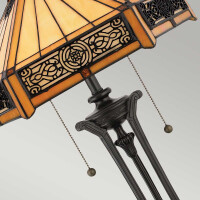 Quoizel Tischleuchte Tiffany Indus 2xE27  H:58,4 L:40,6 B:40