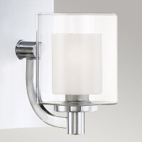 Quoizel Badezimmerleuchte Kolt G9 LED 3.5W IP44 Stahl, Opal 