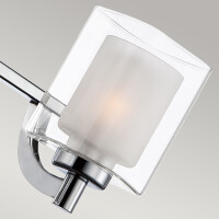 Quoizel Badezimmerleuchte Kolt G9 LED 3.5W IP44 Stahl, Opal 