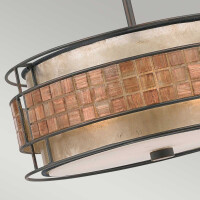 Quoizel Hängeleuchte Laguna 4xE27 Metall, Glas, Mosaikf