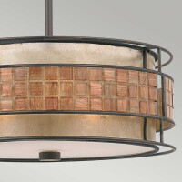Quoizel Hängeleuchte Laguna 4xE27 Metall, Glas, Mosaikf