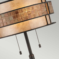 Quoizel Tischleuchte Laguna 2xE27 Metall, Glas, Mosaikfliese