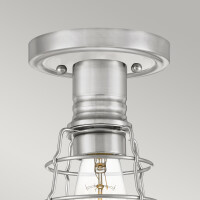 Quoizel Deckenleuchte Mixon E27 60W Stahl; gebürstetes 