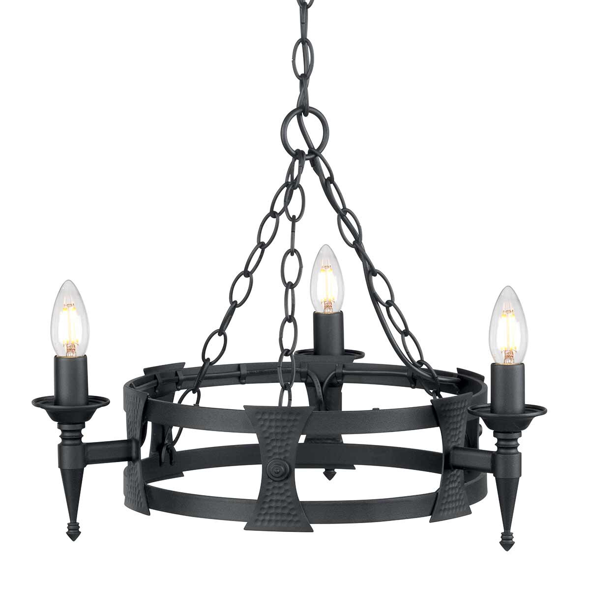 Elstead Lighting Kronleuchter Saxon 3xE14 H:39 Ø:52