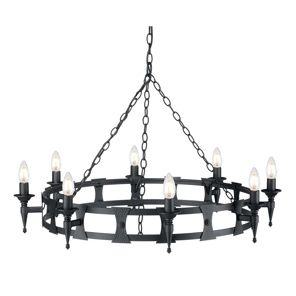 Elstead Lighting Kronleuchter Saxon 8xE14 H:58,5 Ø:90