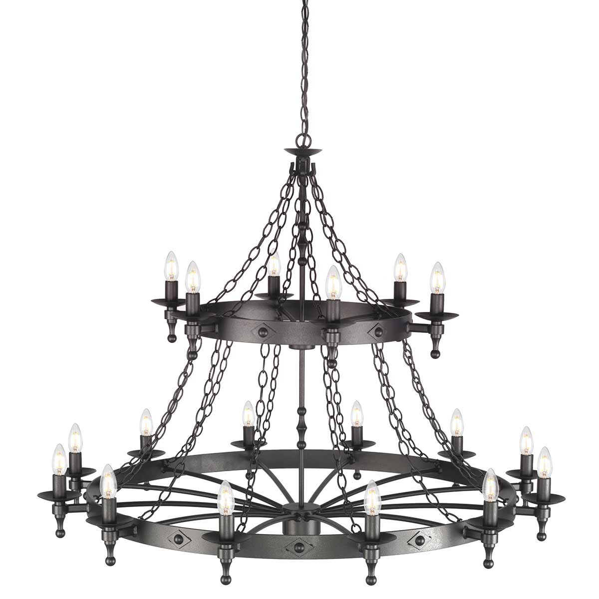 Elstead Lighting Kronleuchter Warwick 18xE14 H:97 Ø:122