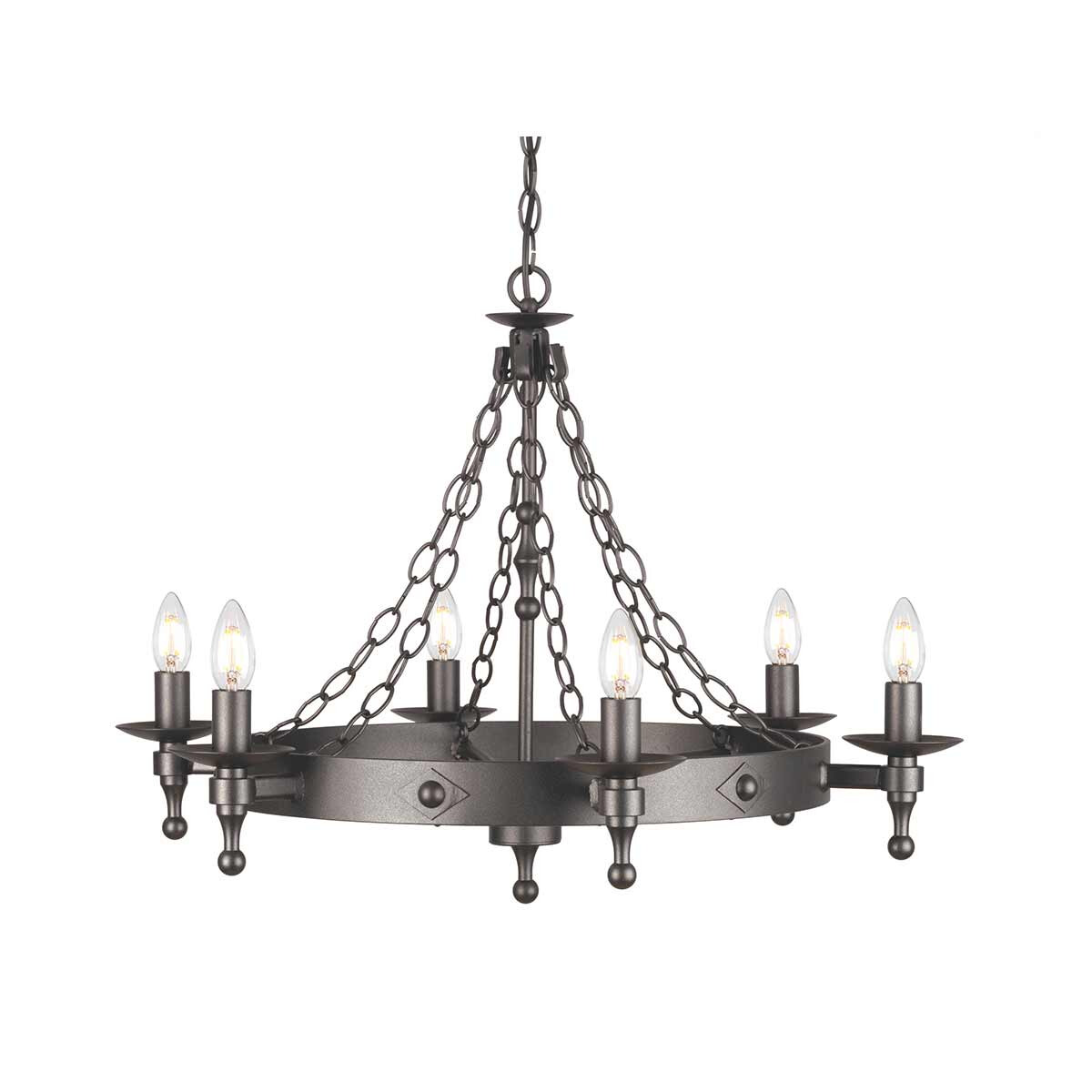 Elstead Lighting Kronleuchter Warwick 6xE14 H:54 Ø:74