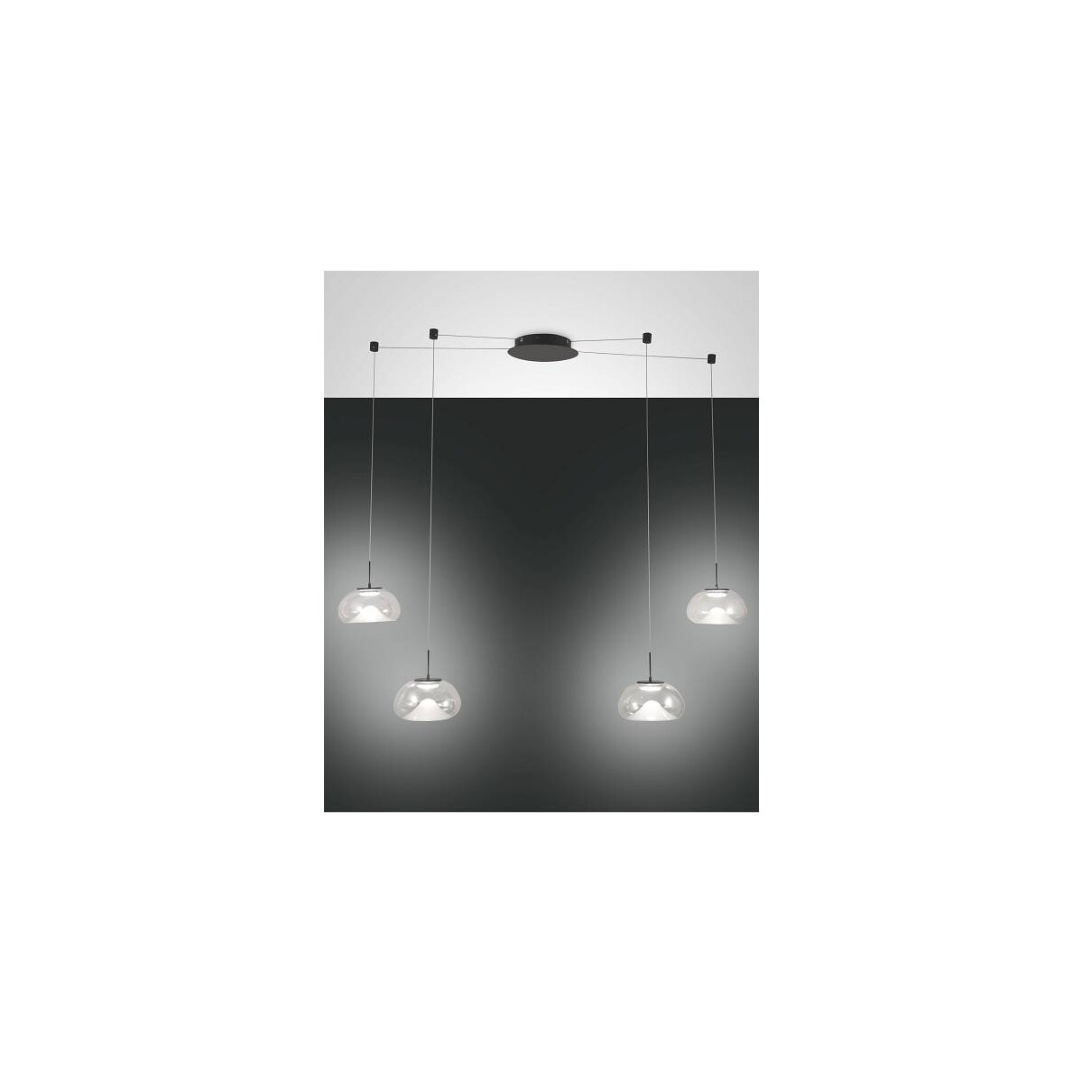 Fabas Luce 3755-49-241 Brena Pendelleuchten 40W Transparent