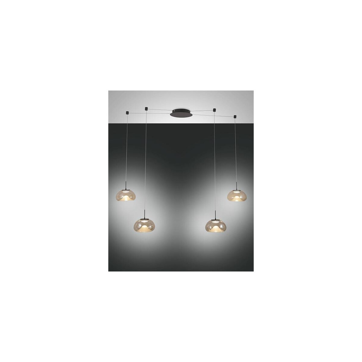 Fabas Luce 3755-49-365 Brena Pendelleuchten 40W Cognac