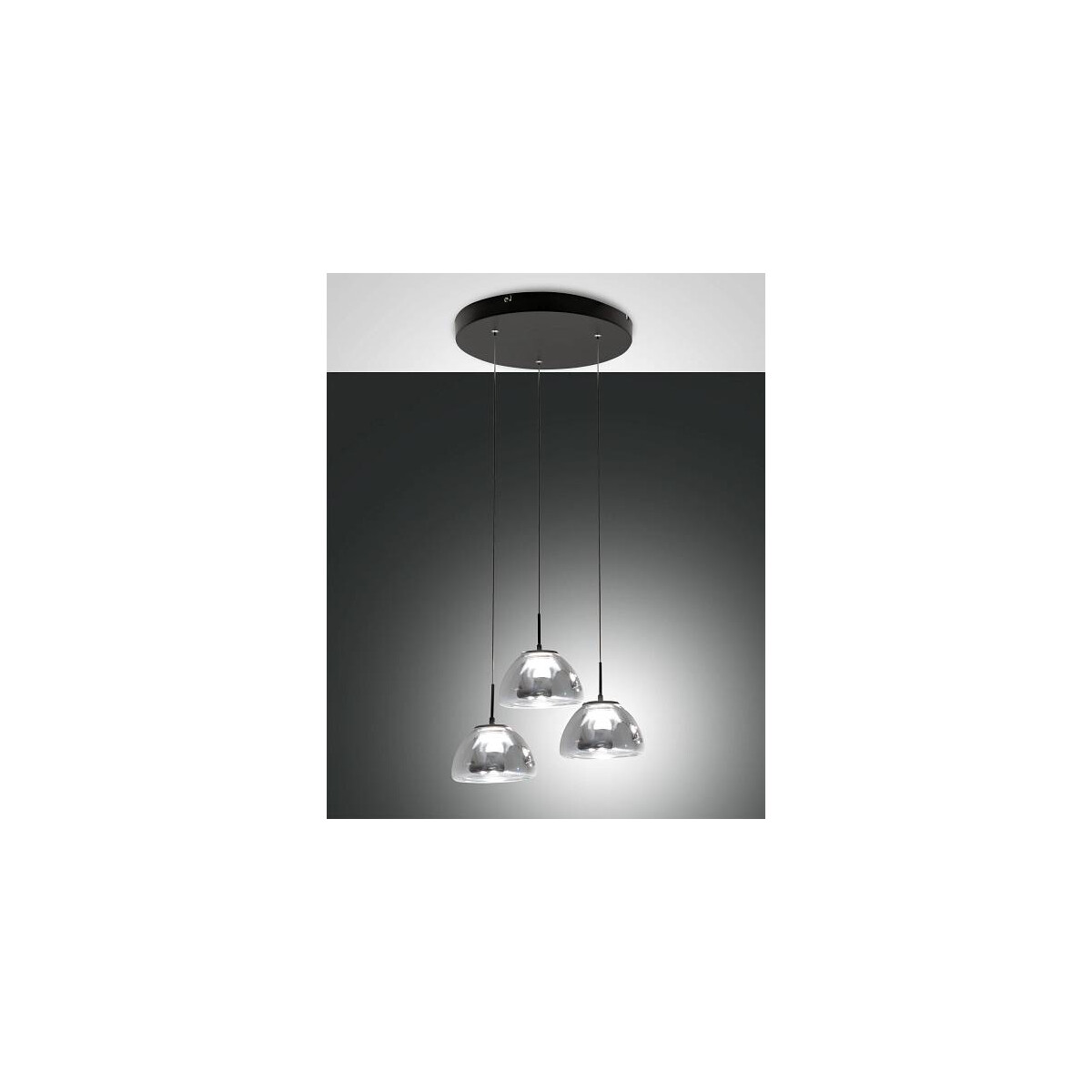 Fabas Luce 3764-47-126 Lucille Pendelleuchten 21W Grau transparent