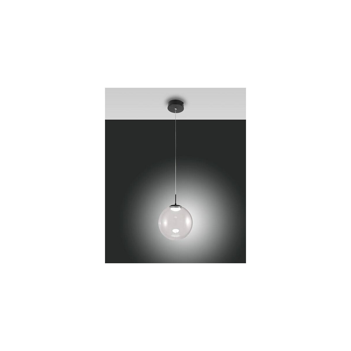 Fabas Luce 3770-45-372 Ariel Pendelleuchten 14W Transparent/Tropfen