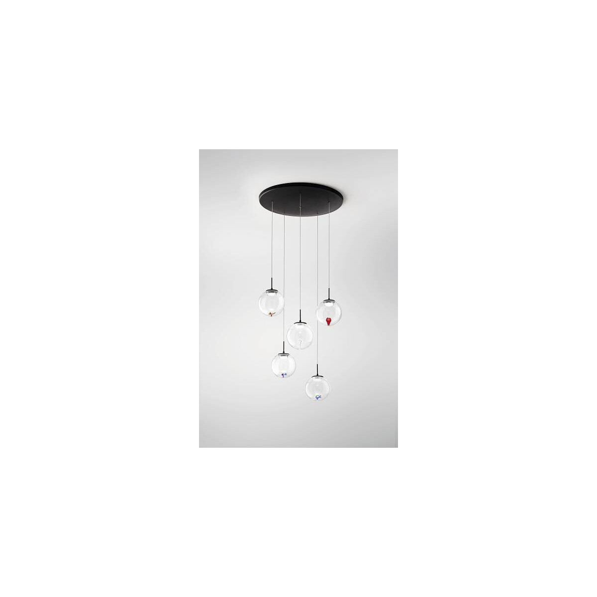 Fabas Luce 3770-49-373 Ariel Pendelleuchten 35W Transparent/gemischt