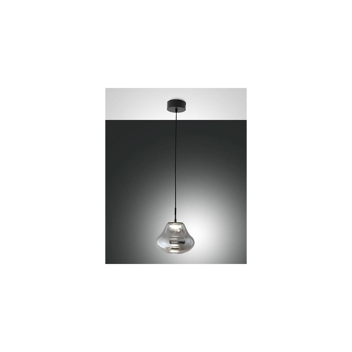 Fabas Luce 3774-40-126 Deva Pendelleuchten 14W Grau transparent