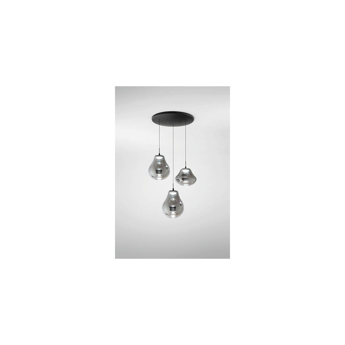 Fabas Luce 3774-47-126 Deva Pendelleuchten 42W Grau transparent