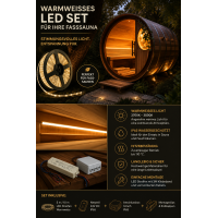 Fasssauna LED Strip warmweiss Wasser - u gallery