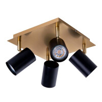Näve 4er Wand- und Deckenleuchten FRIDA schwarz / gold 