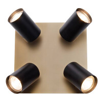Näve 4er Wand- und Deckenleuchten FRIDA schwarz / gold 