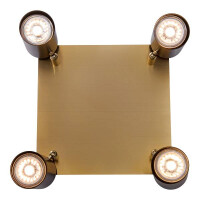 Näve 4er Wand- und Deckenleuchten FRIDA schwarz / gold 
