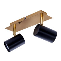 Näve 2er Wand- und Deckenleuchten FRIDA schwarz / gold 