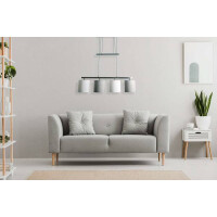 Näve 4er Pendelleuchte Tilde l: 86cm grau/weiß 2