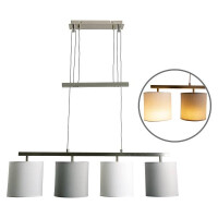 Näve 4er Pendelleuchte Tilde l: 86cm grau/weiß 8