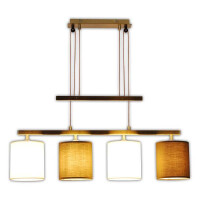 Näve 4er Pendelleuchte Tilde l: 86cm braun/beige 3