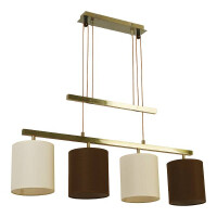 Näve 4er Pendelleuchte Tilde l: 86cm braun/beige 4