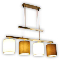 Näve 4er Pendelleuchte Tilde l: 86cm braun/beige 5