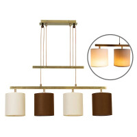 Näve 4er Pendelleuchte Tilde l: 86cm braun/beige 6