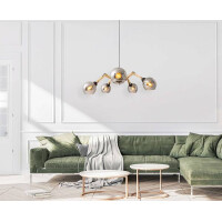 Näve 5er Glas-Pendelleuchte Soito d: 80cm 2